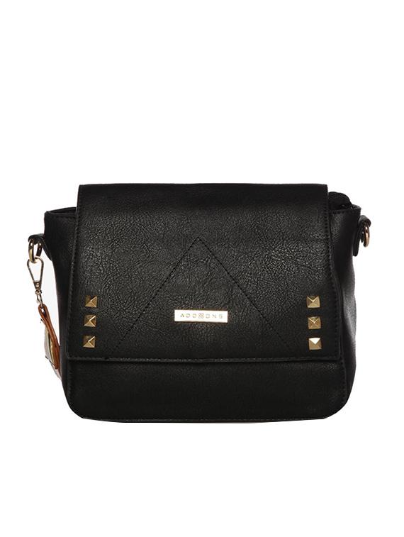 black leatherette (pu) sling bag - 15441603 - Zoom Image - 0
