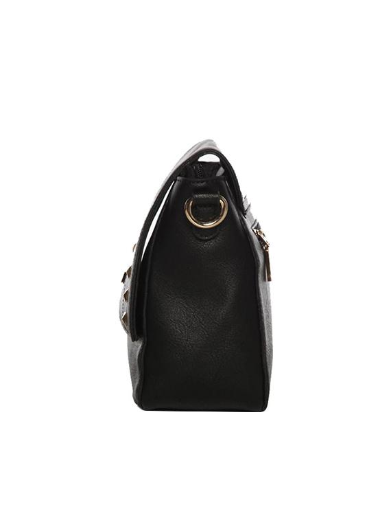 black leatherette (pu) sling bag - 15441603 - Standard Image - 3