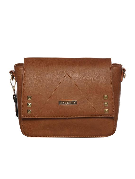 tan leatherette (pu) sling bag - 15441604 - Zoom Image - 0