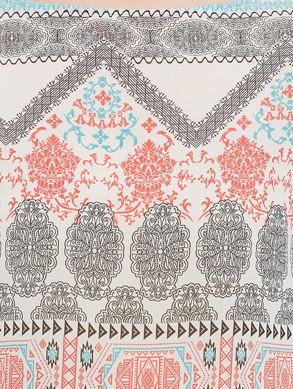printed boat neck tunic - 15442068 - Standard Image - 3