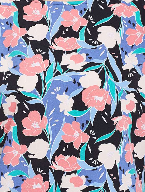floral boat neck tunic - 15442078 - Standard Image - 3