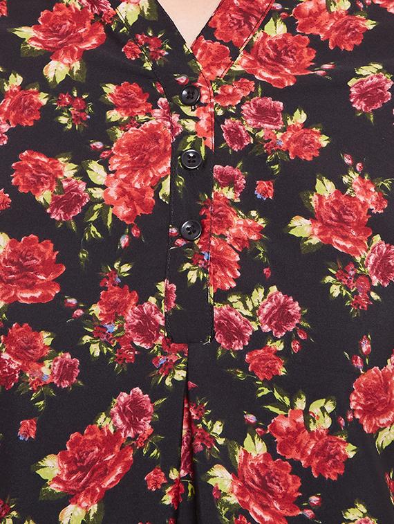 floral roll up sleeved tunic - 15442090 - Standard Image - 3