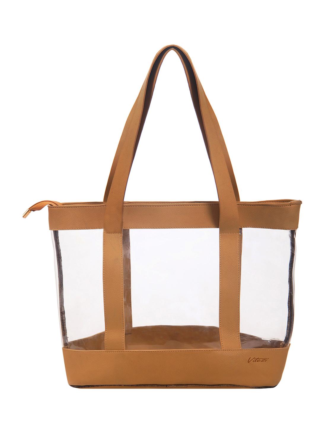 tan leatherette (pu) combo tote - 15443664 - Standard Image - 3