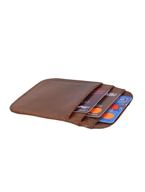 tan leather card holder - 15444477 - Standard Image - 0
