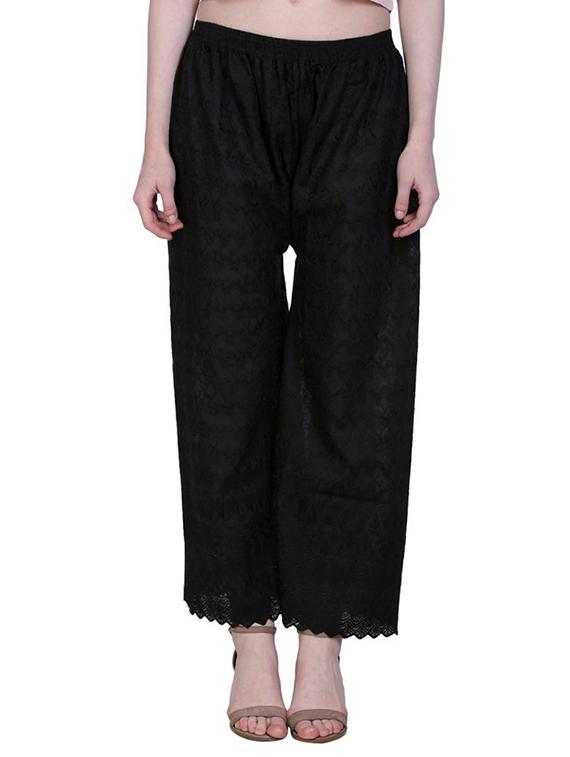 chikankari straight palazzo - 15444955 - Zoom Image - 0