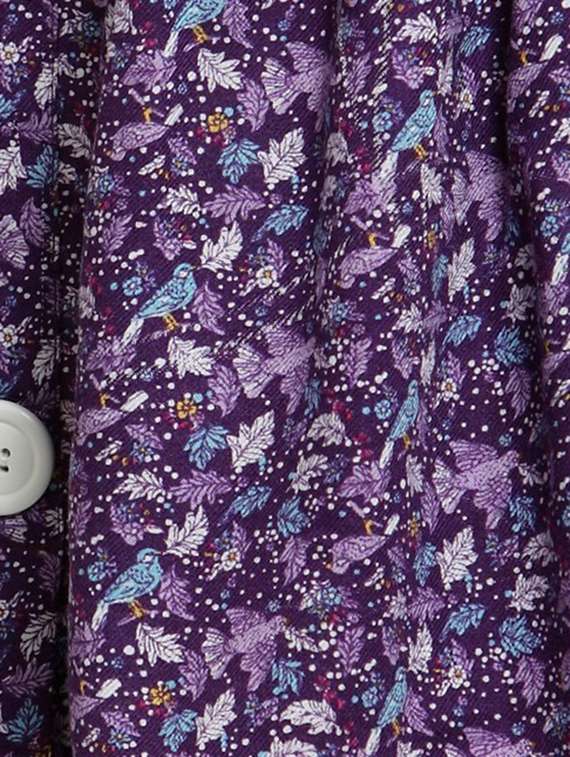 printed button down mini skirt - 15451799 -  Standard Image - 3