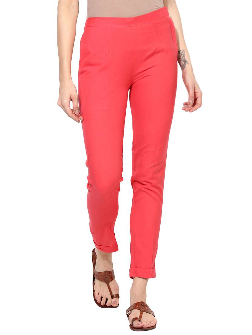 flat front solid trouser