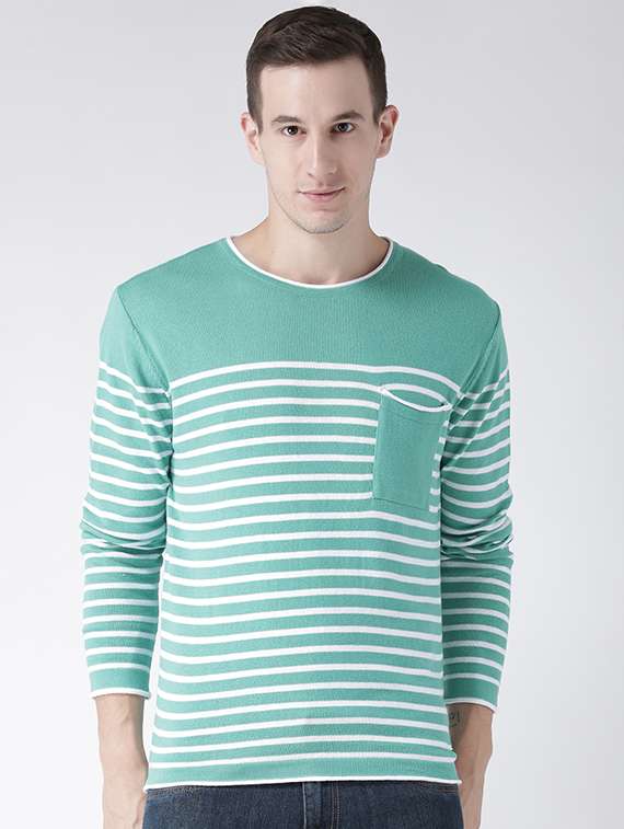 green cotton pullover