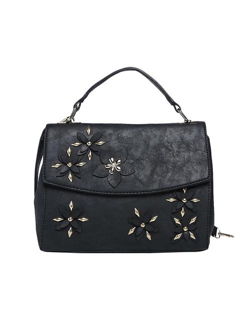 black leatherette (pu) handbag - 15455046 - Standard Image - 0