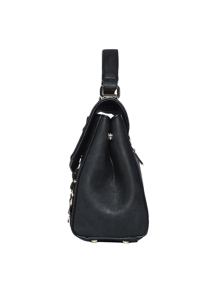 black leatherette (pu) handbag - 15455046 - Standard Image - 3