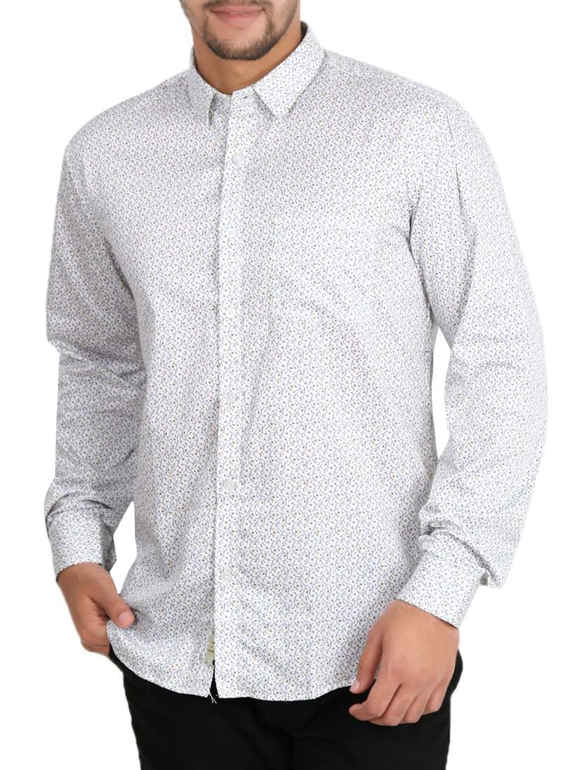 white cotton casual shirt