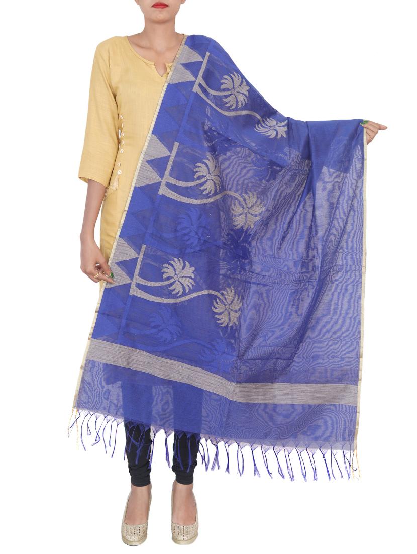 blue net dupatta - 15456948 -  Zoom Image - 0