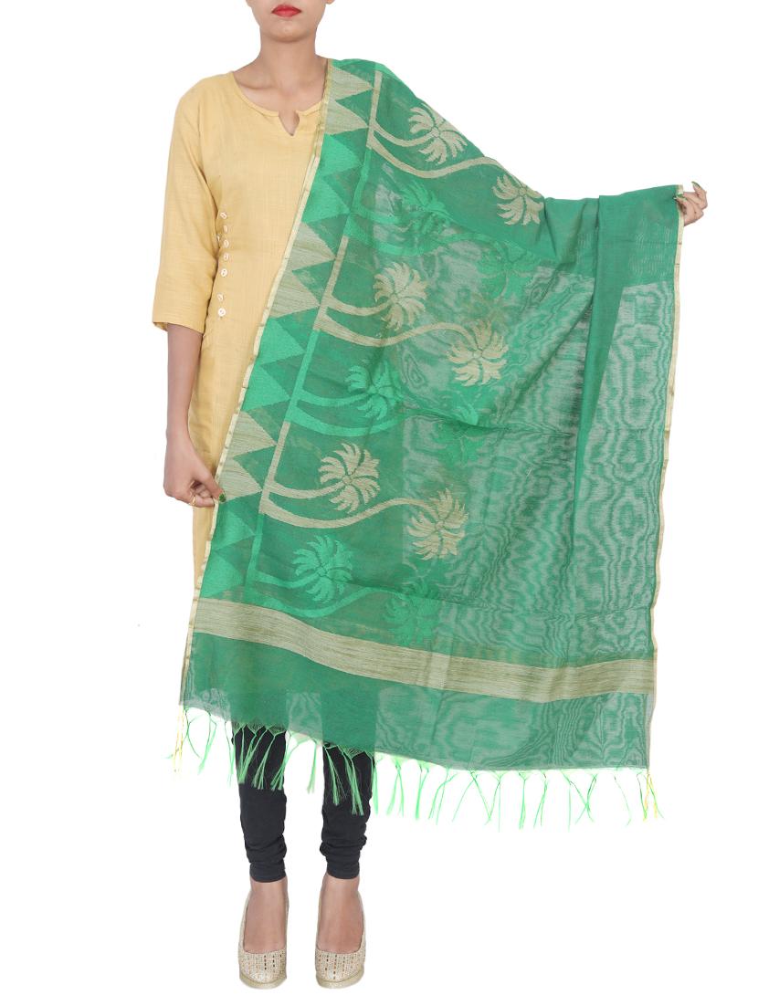 green net dupatta - 15456949 -  Zoom Image - 0