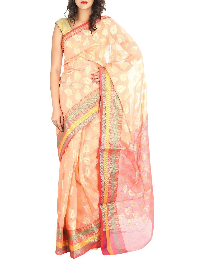 zari motif kota doria saree with blouse