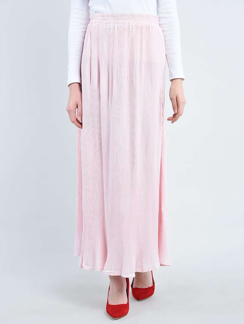 pleated maxi skirt