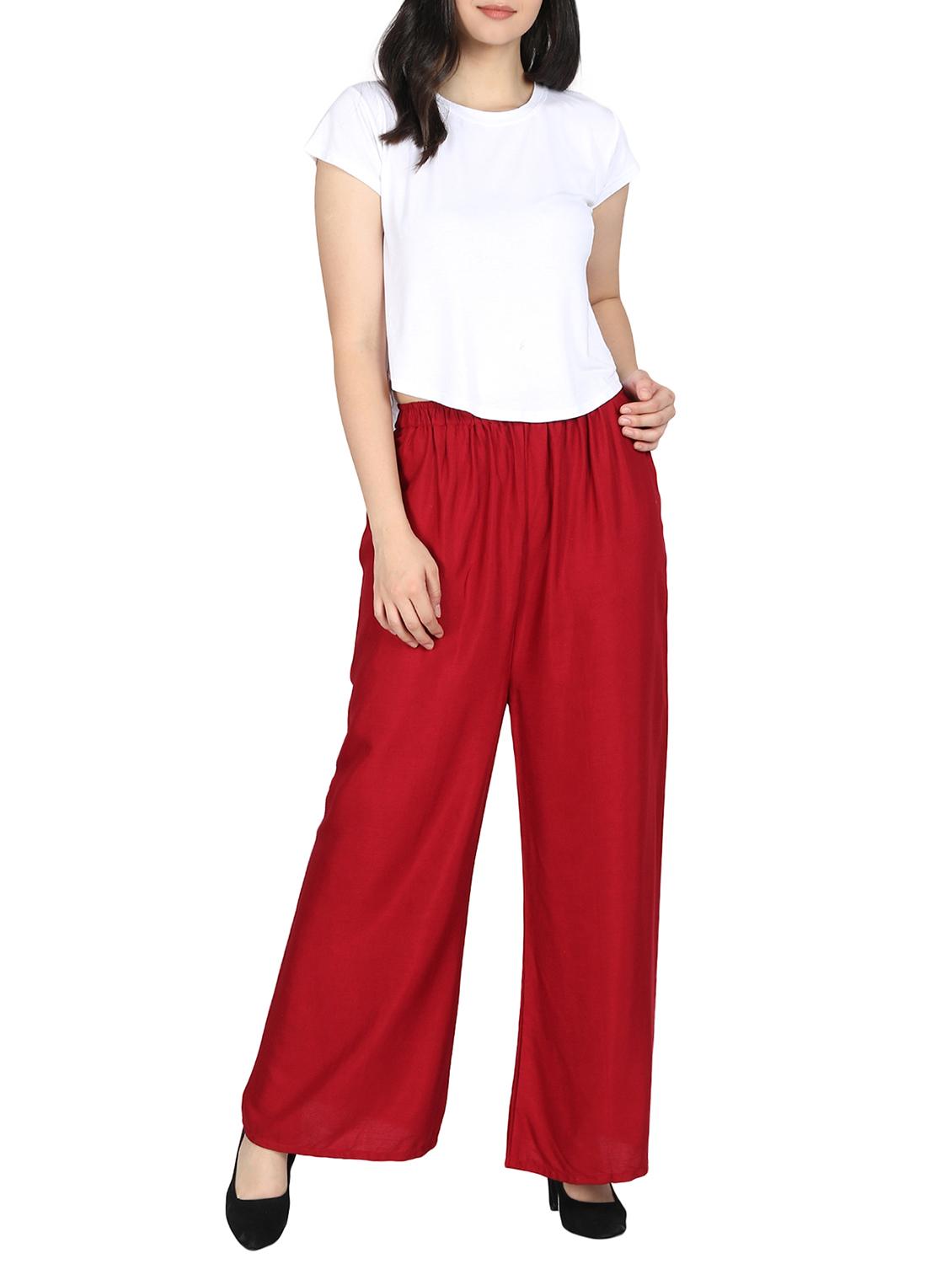 high waist straight palazzo - 15466497 - Standard Image - 3