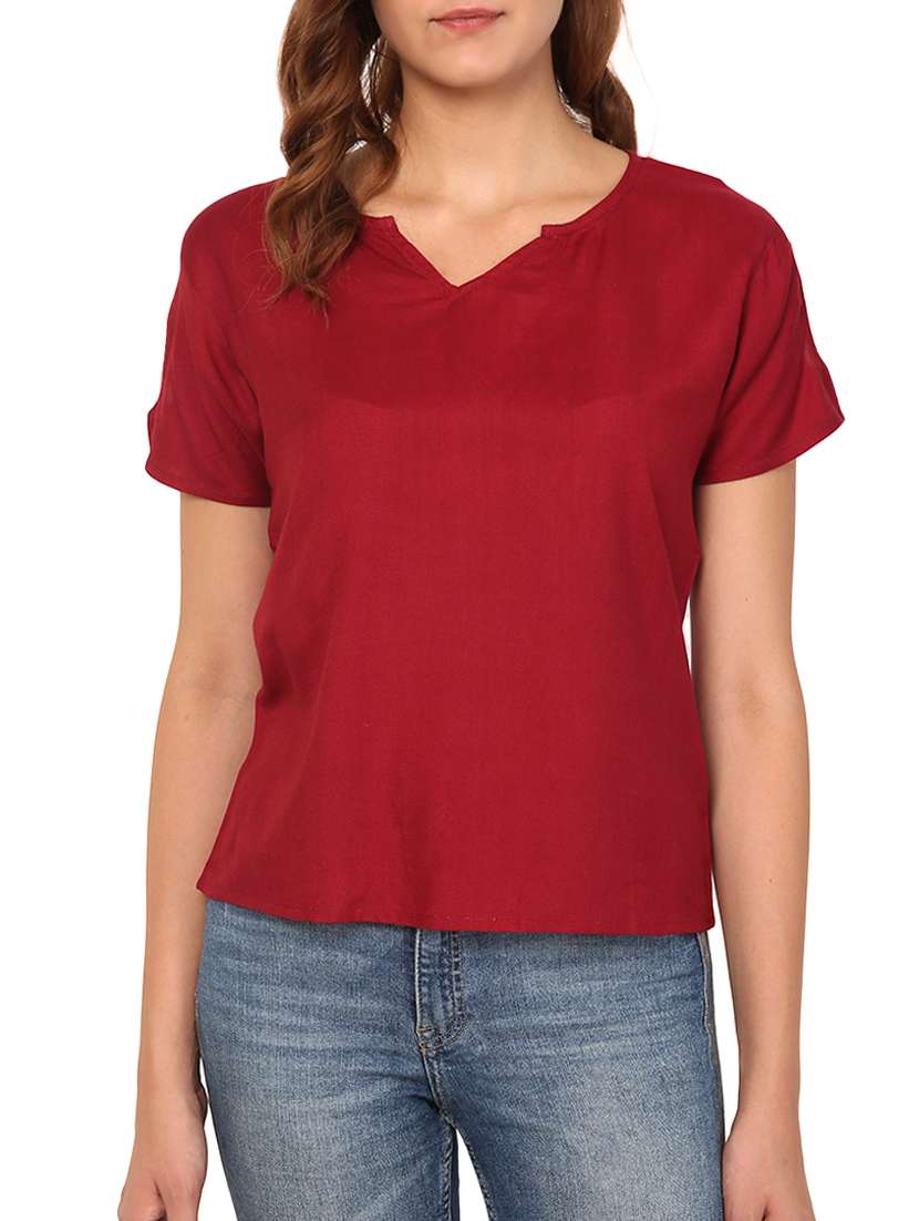 notch neck cutout detail top - 15466718 -  Zoom Image - 0