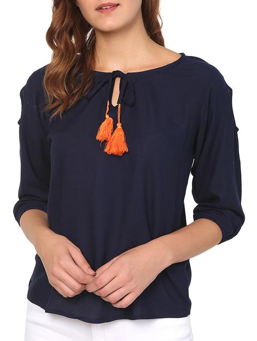 tassel tie-up cutout detail top - 15466726 -  Standard Image - 0