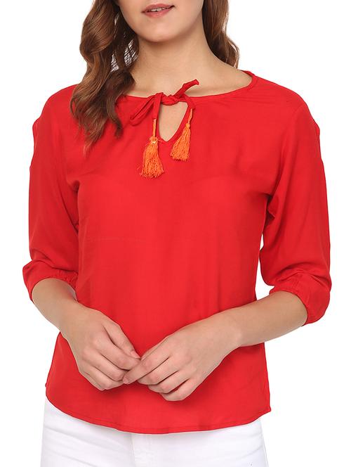 tassel tie-up cutout detail top - 15466728 -  Standard Image - 0