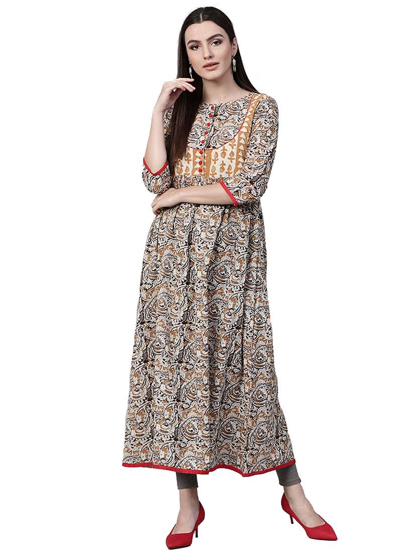 flared printed kurta - 15468436 - Zoom Image - 0