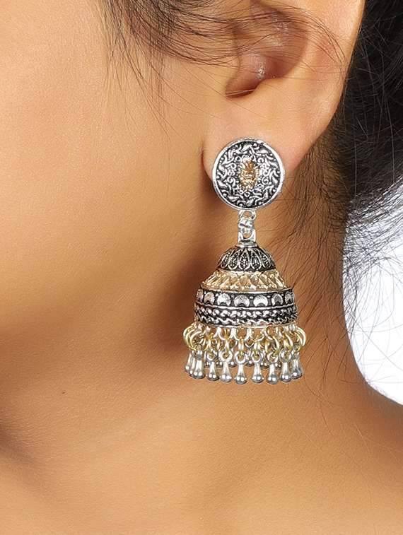 oxidized jhumka