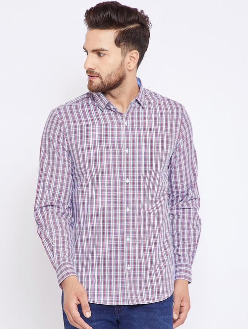 red cotton casual shirt - 15473194 - Standard Image - 0