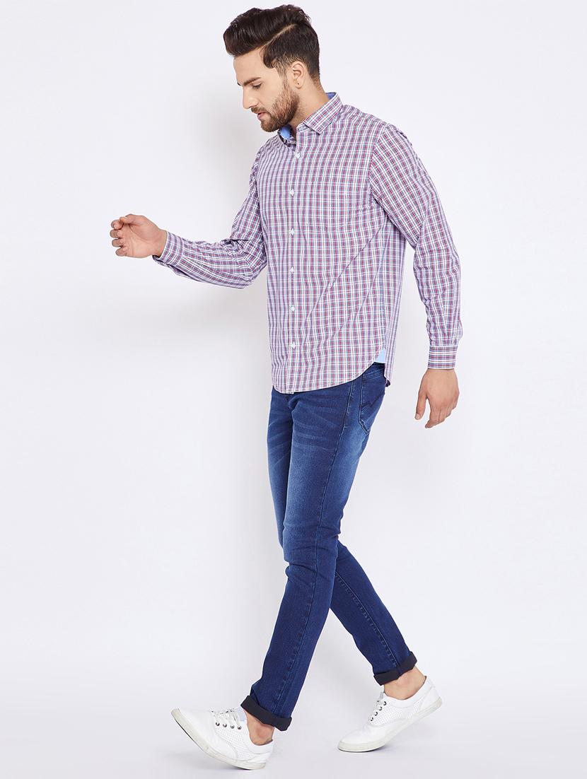 red cotton casual shirt - 15473194 - Standard Image - 3