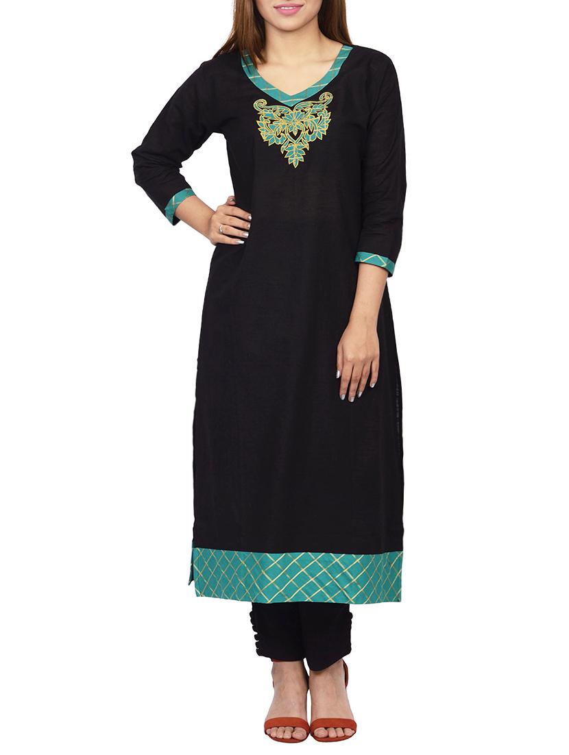 straight printed kurta