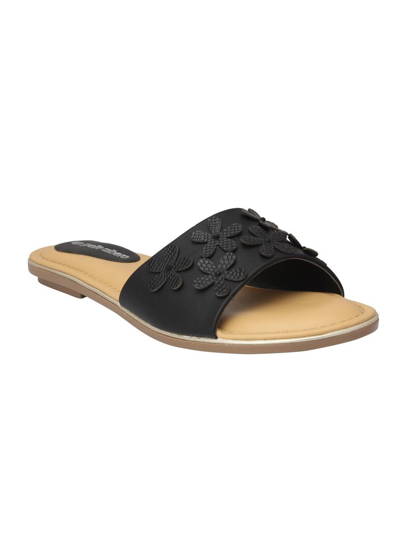black slip on sandals - 15477222 - Zoom Image - 0