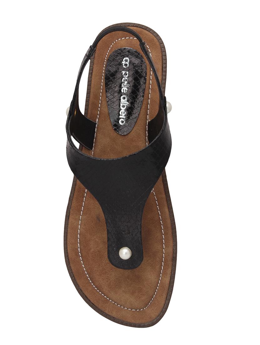 black back strap sandals - 15477231 - Standard Image - 3