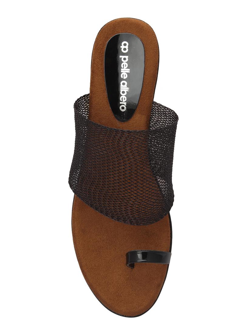 black one toe wedges - 15477233 - Standard Image - 3