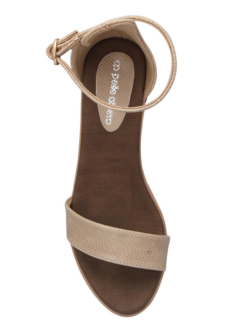 beige ankle strap sandals - 15477235 - Standard Image - 3