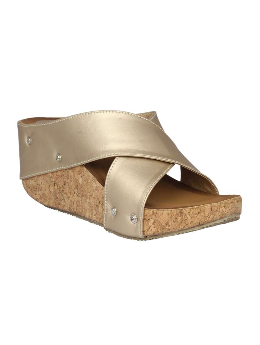gold platforms wedges - 15477252 - Zoom Image - 0