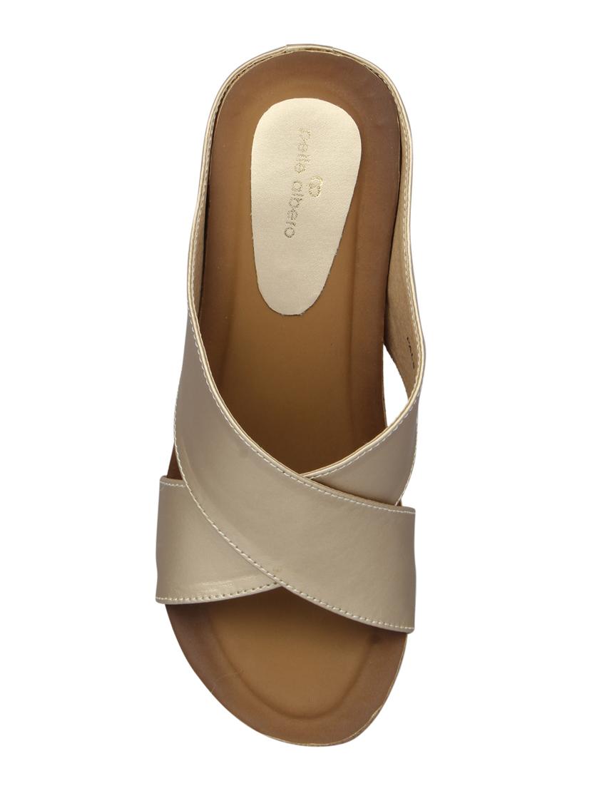 gold platforms wedges - 15477252 - Standard Image - 3
