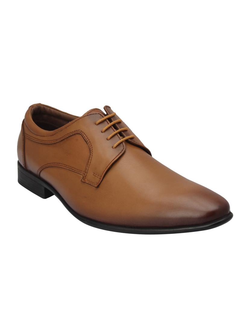 tan leather lace-up derbys - 15477309 - Zoom Image - 0
