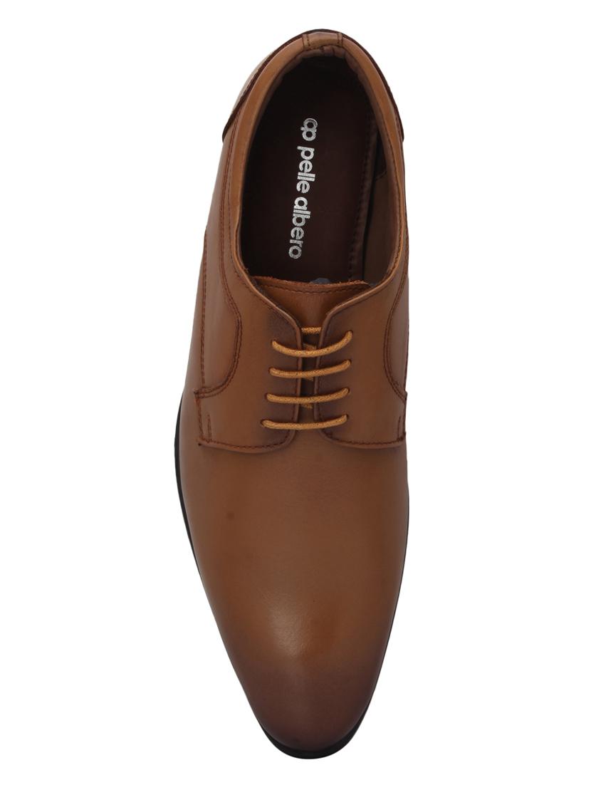 tan leather lace-up derbys - 15477309 - Standard Image - 3