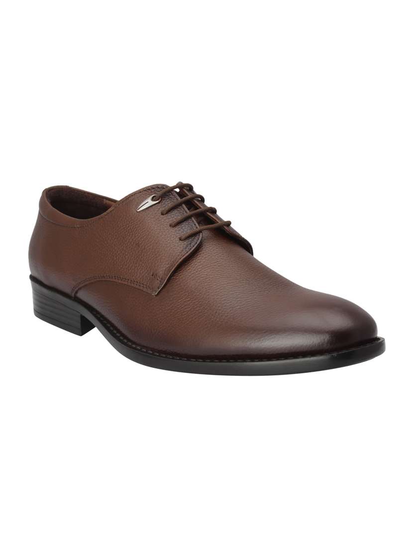 brown leather lace-up derbys - 15477311 -  Zoom Image - 0