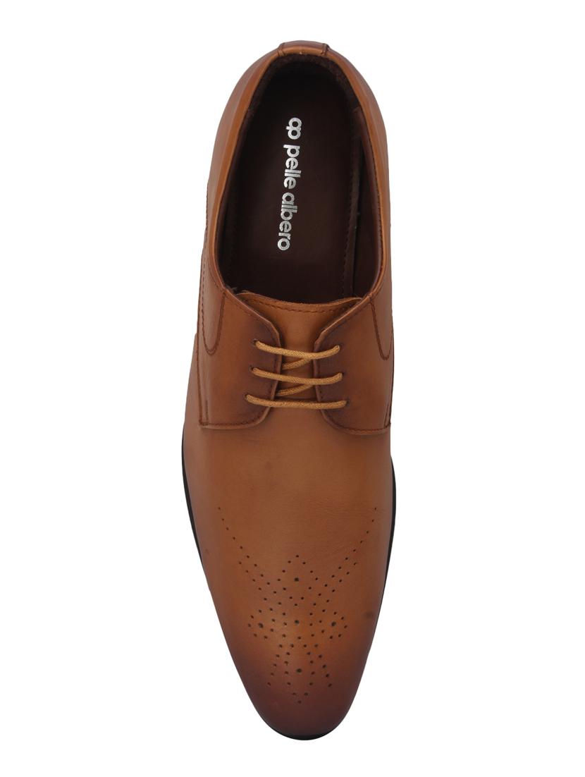tan leather lace-up derbys - 15477313 - Standard Image - 3