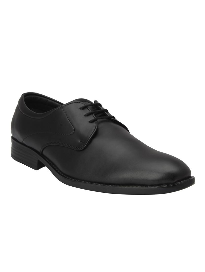 black leatherette lace-up derbys - 15477317 -  Zoom Image - 0