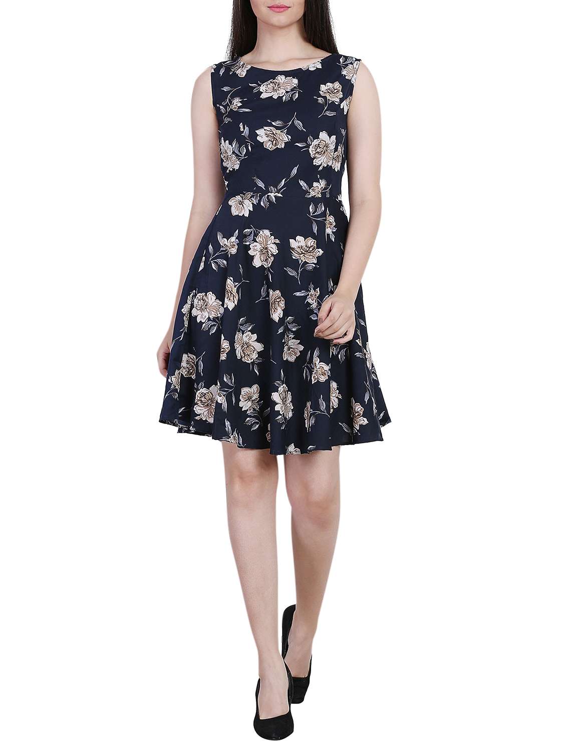 floral printed fit & flare dress - 15478559 -  Standard Image - 3