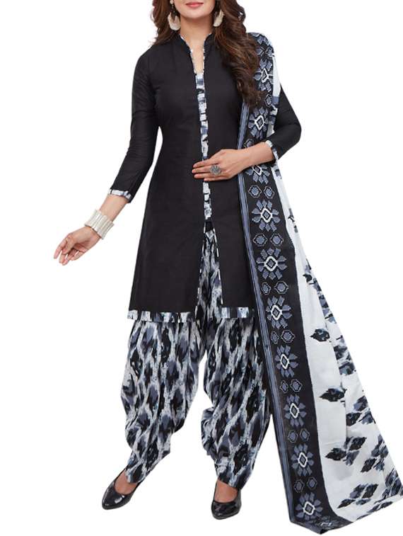 black cotton salwar suit unstitched