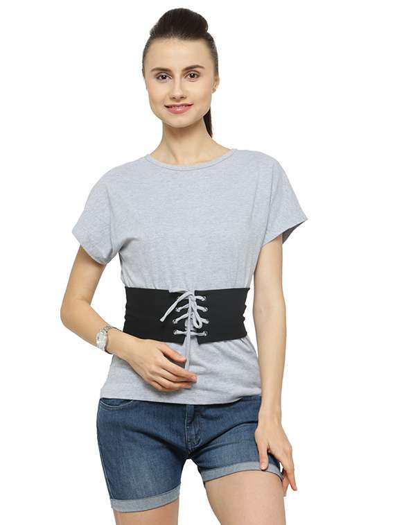 dolman sleeved corset top