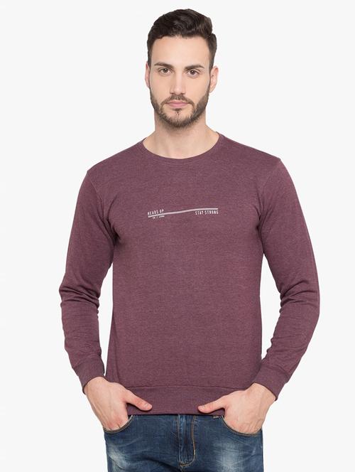 purple cotton chest print sweatshirt - 15480459 -  Standard Image - 0