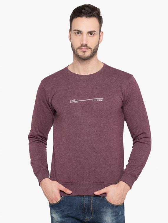 purple cotton chest print sweatshirt - 15480459 -  Zoom Image - 0