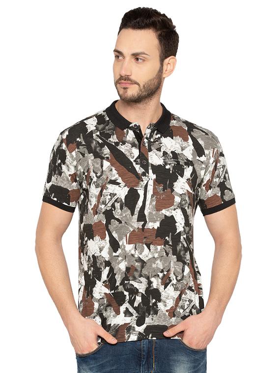 multi colored cotton all over print t-shirt - 15480479 - Zoom Image - 0