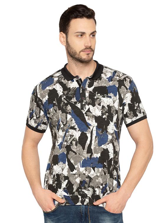 multi colored cotton all over print t-shirt - 15480480 - Zoom Image - 0