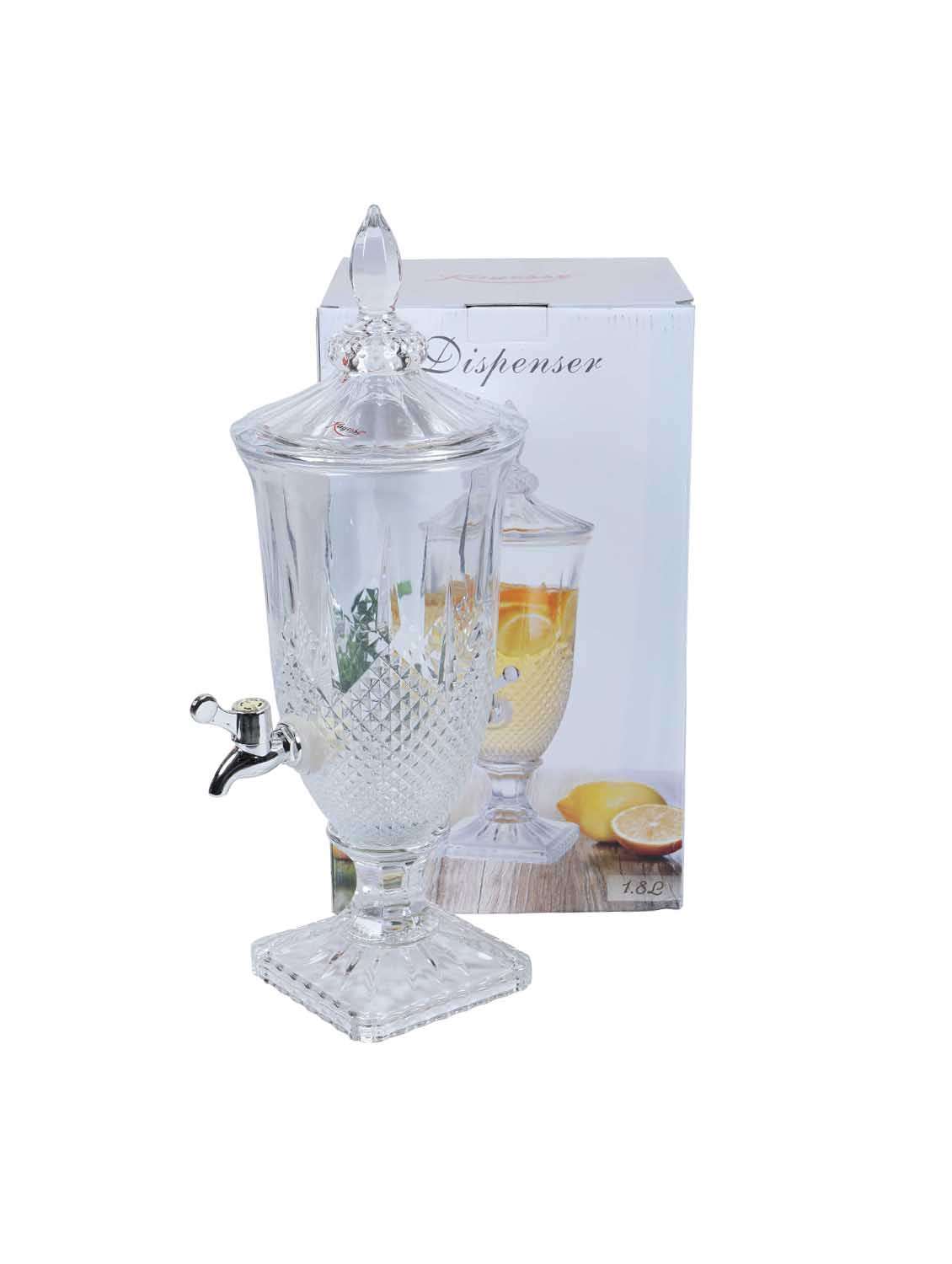 small glass dispensar 216 transparent set of