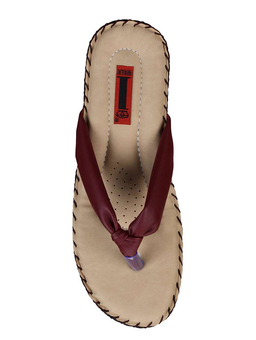 maroon toe separator sandals - 15481185 - Standard Image - 3