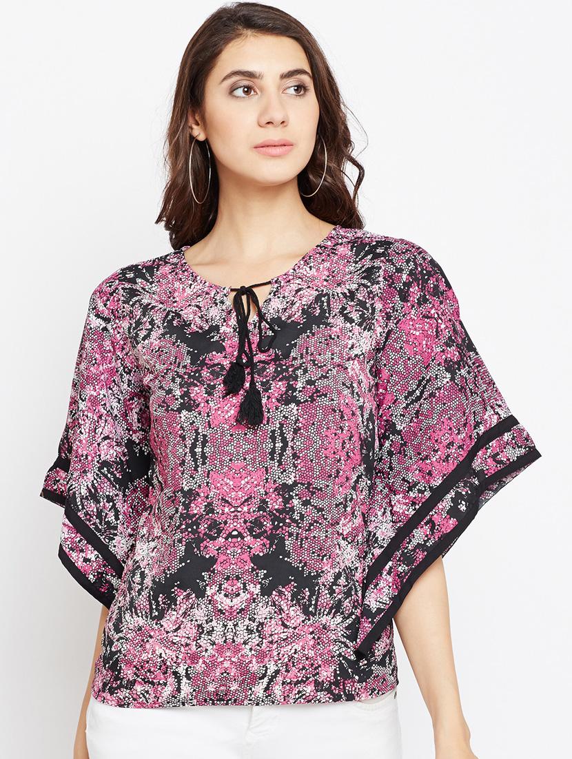 tie up neck printed top - 15482682 - Zoom Image - 0