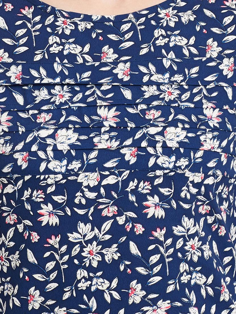 dark blue crepe tunic - 15482712 - Standard Image - 3